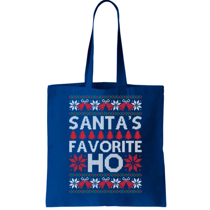 SantaS Favourite Ho Ugly Christmas Sweater For Her Gift Tote Bag