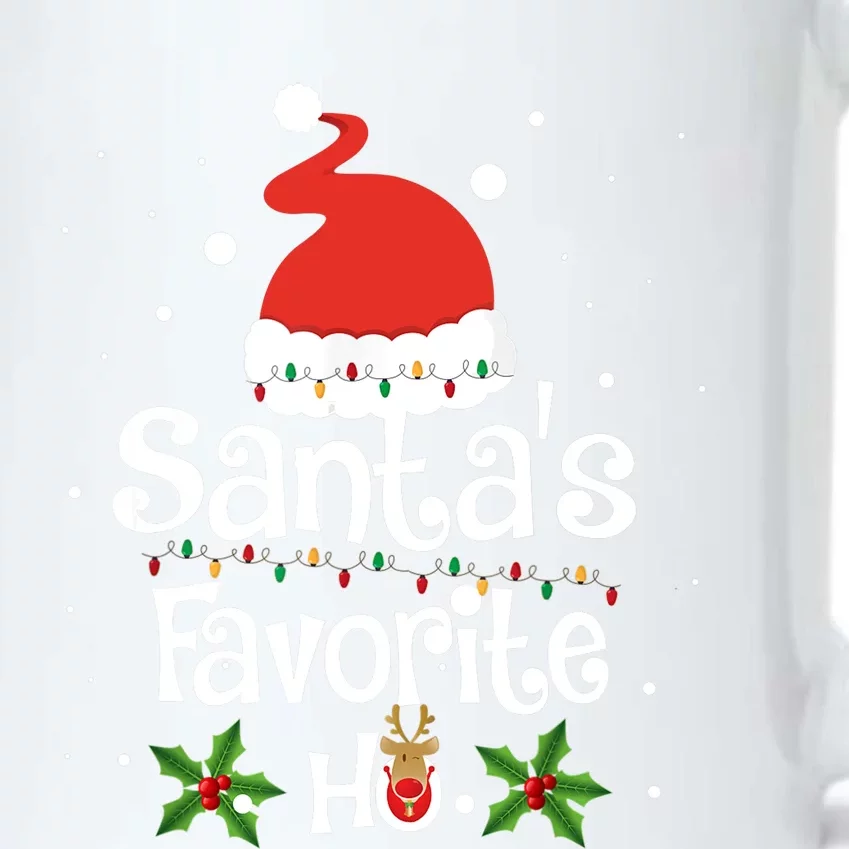 SANTA'S FAVORITE HO Xmas Christmas Santa Hat Lights Gifts Black Color Changing Mug