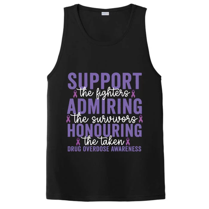 Support Fighters Honouring Taken Drug Overdose Awareness Performance Tank