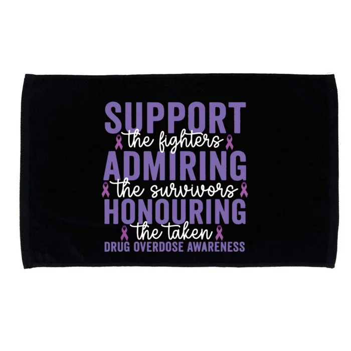 Support Fighters Honouring Taken Drug Overdose Awareness Microfiber Hand Towel