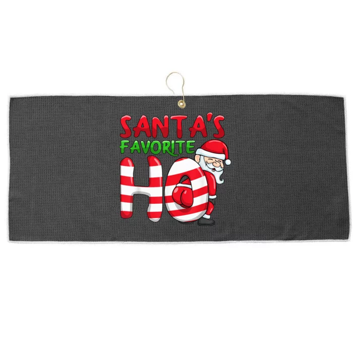 Santas Favorite Ho Santa favourite Ho Funny Girls Christmas Large Microfiber Waffle Golf Towel