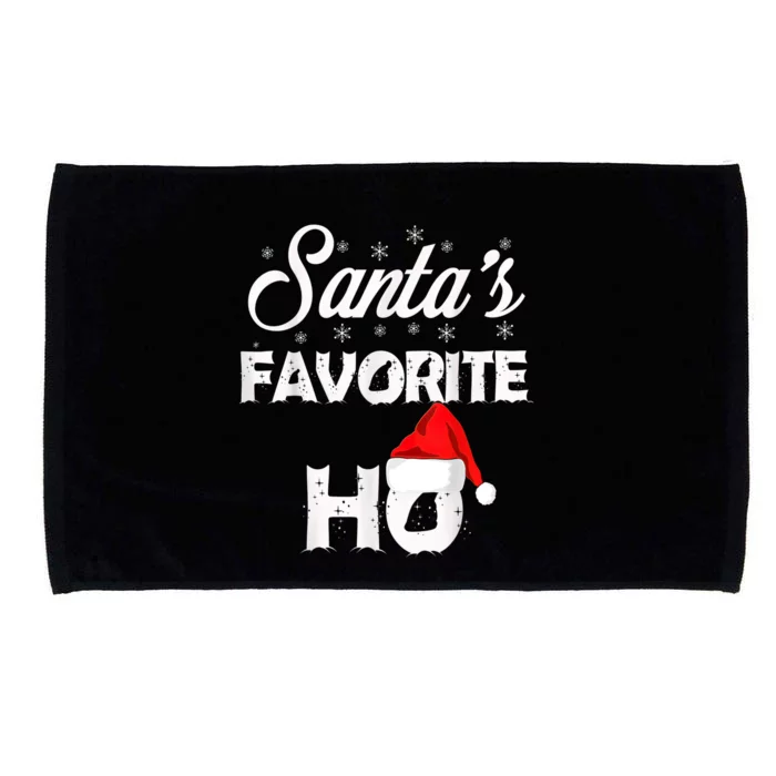 Santa's Favorite Ho Funny Christmas Gift Microfiber Hand Towel