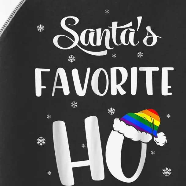 Santas Favorite Ho Gay Christmas Lesbian Xmas Shirt Toddler Fine Jersey T-Shirt