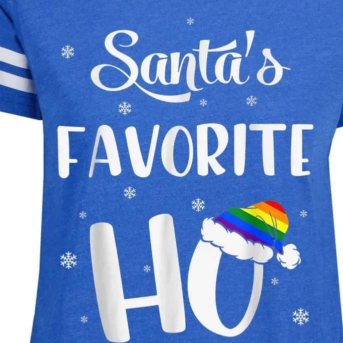 Santas Favorite Ho Gay Christmas Lesbian Xmas Shirt Enza Ladies Jersey Football T-Shirt