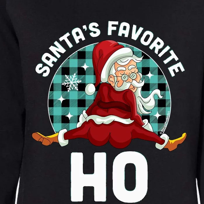 SantaS Favorite Ho Xmas Naughty Santa Christmas Pajama Womens California Wash Sweatshirt