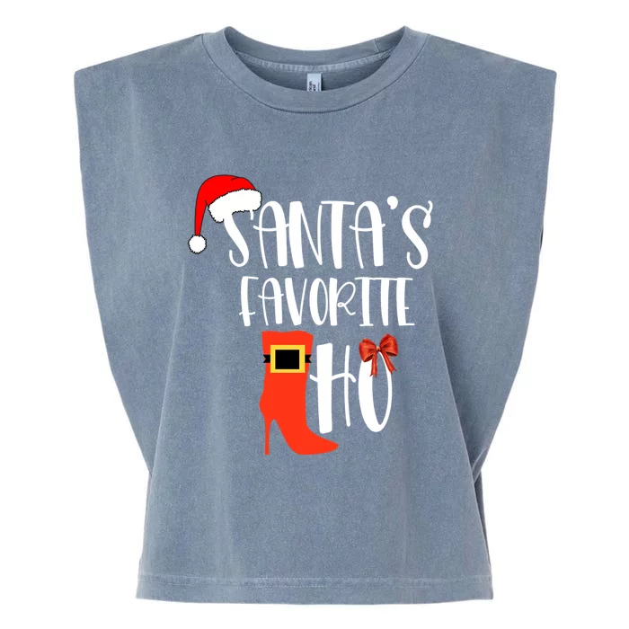 SantaS Favorite Ho Inappropriate Christmas Gift Garment-Dyed Women's Muscle Tee