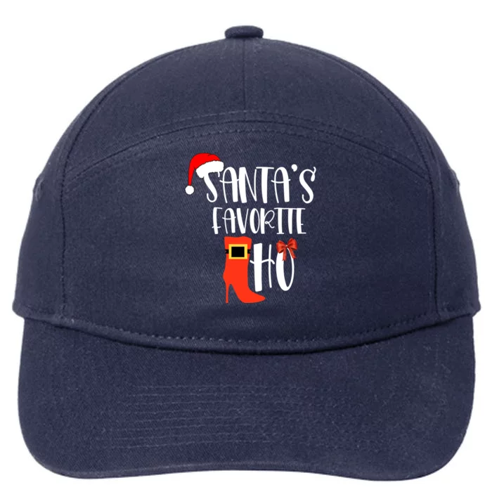 SantaS Favorite Ho Inappropriate Christmas Gift 7-Panel Snapback Hat