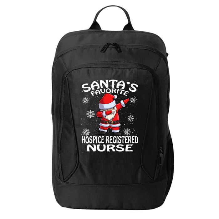 Santas Favorite Hospice Registered Nurse Christmas Gift City Backpack