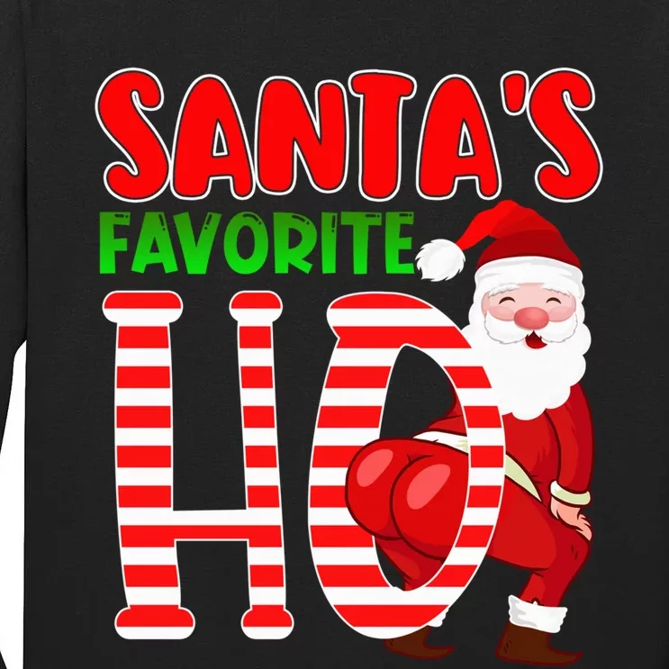 Santa's Favorite Ho Funny Christmas Wo Xmas Santa Gifts Tall Long Sleeve T-Shirt