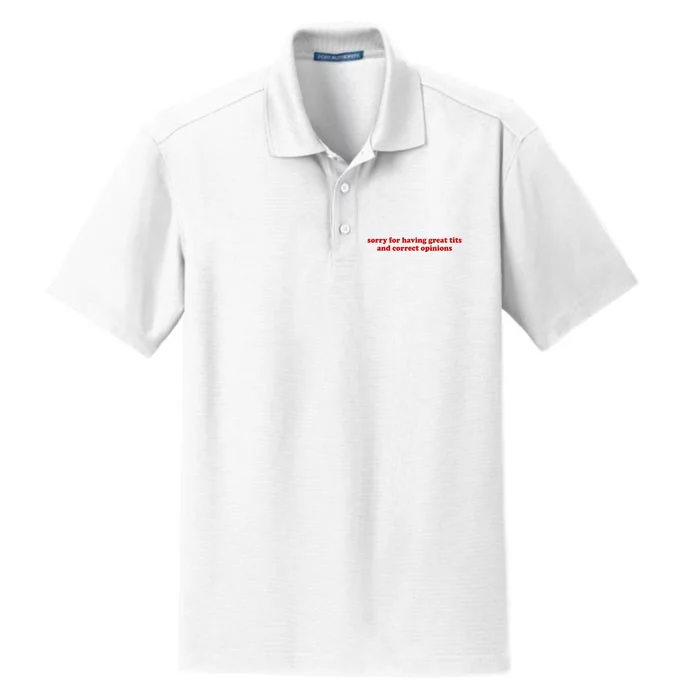 Sorry For Having Great Tits And Correct Opinions Dry Zone Grid Performance Polo