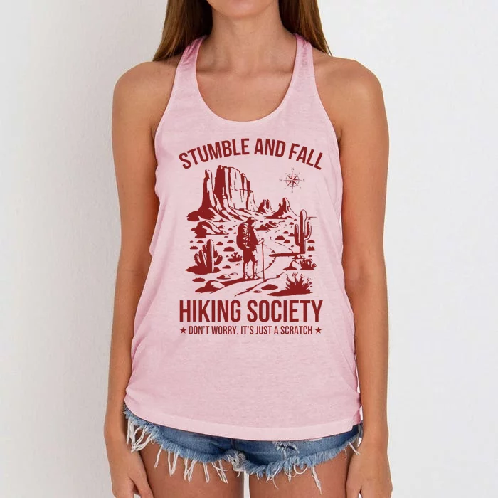 Stumble & Fall Hiking Society DonT Worry ItS A Scratch Women's Knotted Racerback Tank