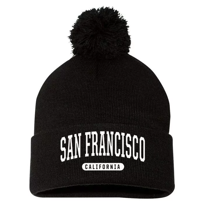 San Francisco Hoodie Swea College University Style Pom Pom 12in Knit Beanie