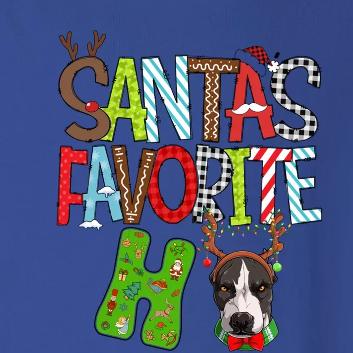 Santas Favorite Ho Pitbull Dog Christmas Lighting Funny Gift Toddler Long Sleeve Shirt