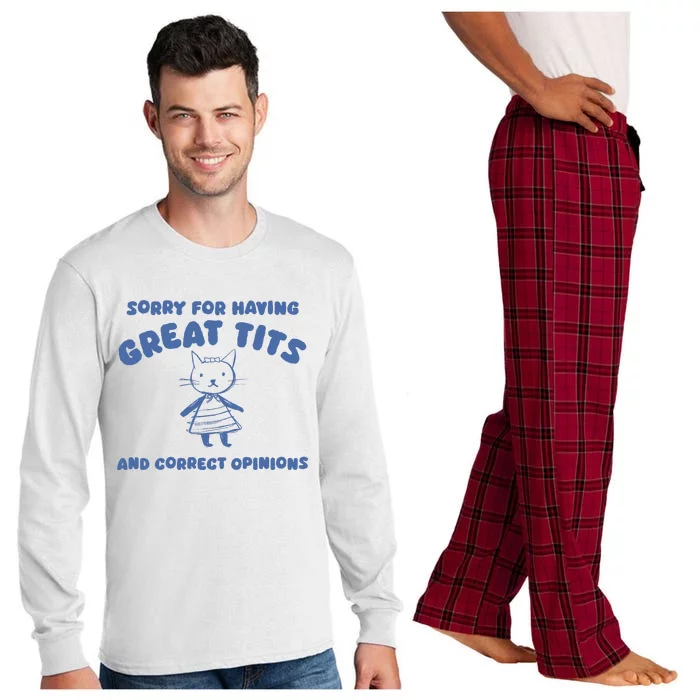 Sorry For Having Great Tits And Correct Opinions Long Sleeve Pajama Set