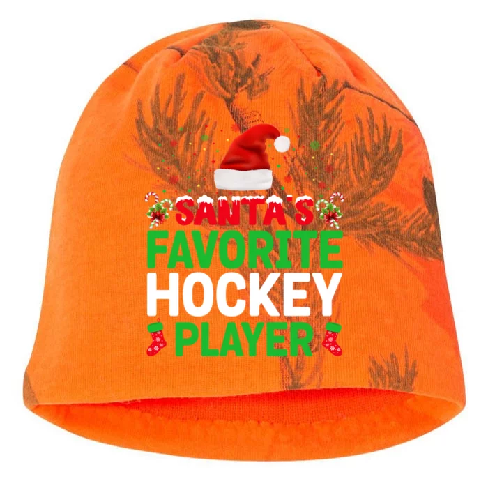 Santas Favorite Hockey Player Christmas Matching Costume Gift Kati - Camo Knit Beanie