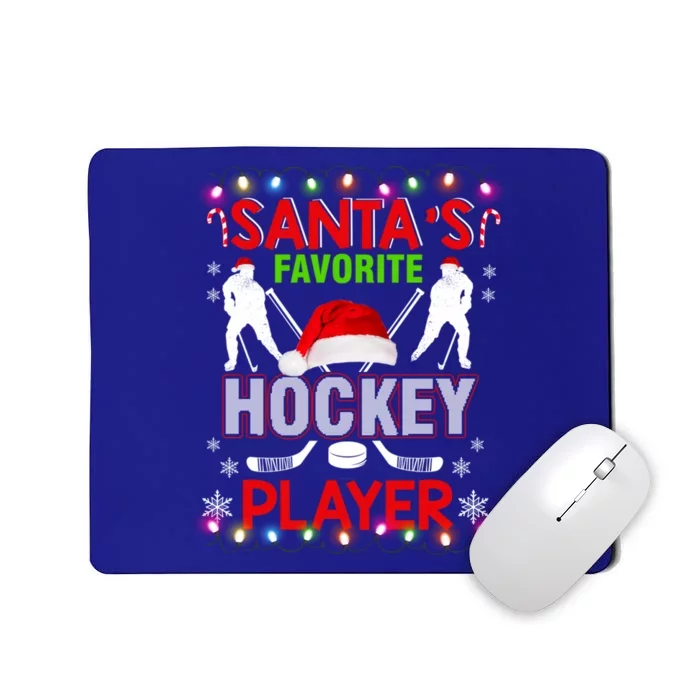 Santas Favorite Hockey Player Funny Christmas Gift Meaningful Gift Mousepad