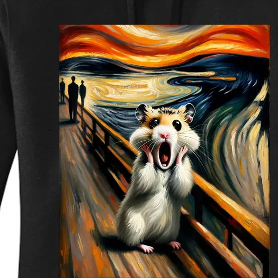 Scream For Hamster Lovers | Artistic Hamster Women's Pullover Hoodie