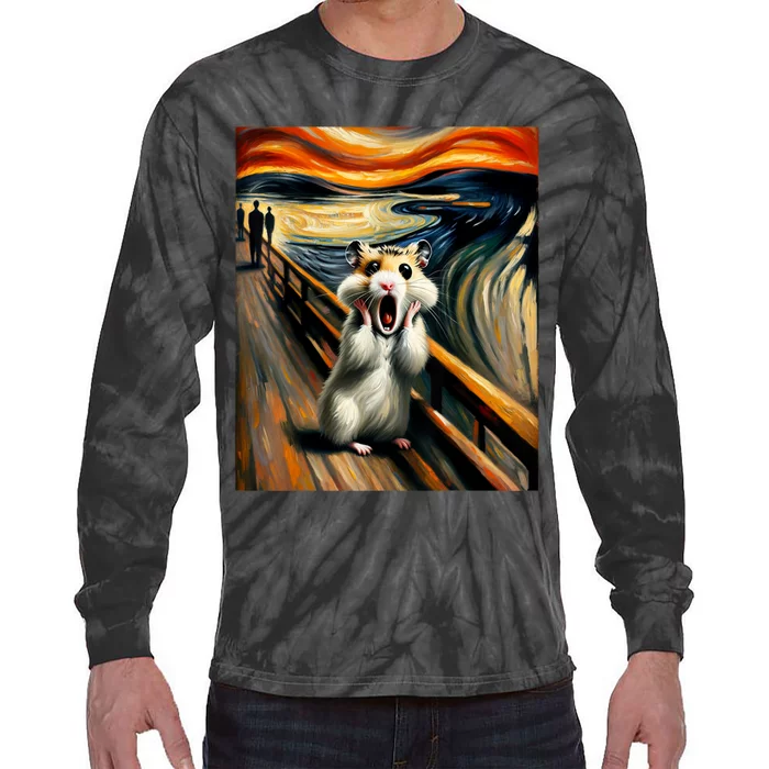 Scream For Hamster Lovers | Artistic Hamster Tie-Dye Long Sleeve Shirt