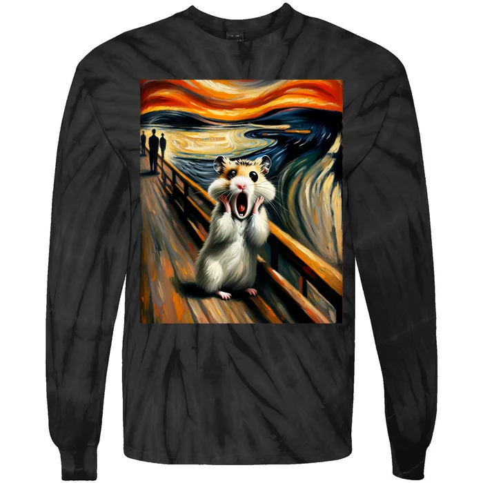 Scream For Hamster Lovers | Artistic Hamster Tie-Dye Long Sleeve Shirt