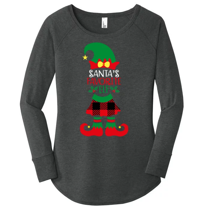 Santa's Favorite Helper Women's Perfect Tri Tunic Long Sleeve Shirt