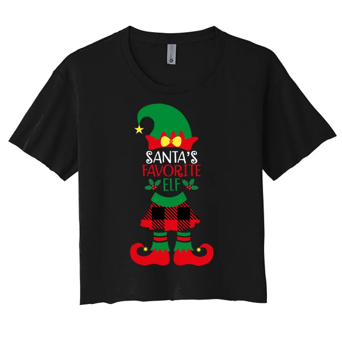 Santa's Favorite Helper Women's Crop Top Tee