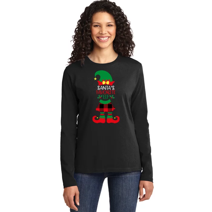 Santa's Favorite Helper Ladies Long Sleeve Shirt