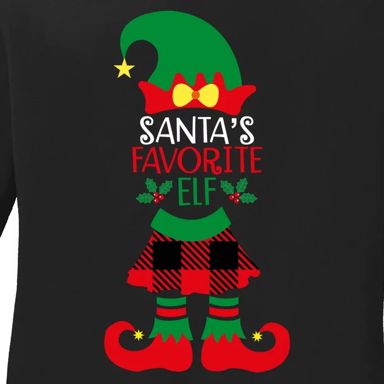 Santa's Favorite Helper Ladies Long Sleeve Shirt