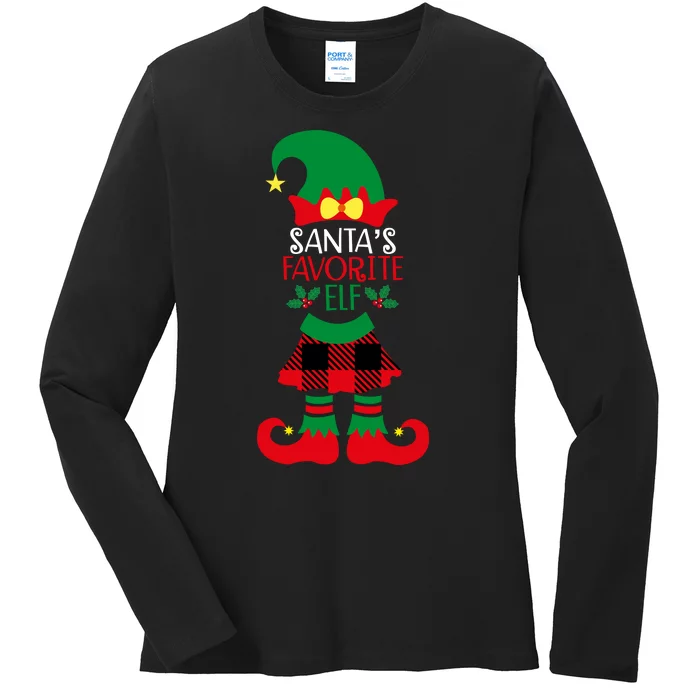 Santa's Favorite Helper Ladies Long Sleeve Shirt