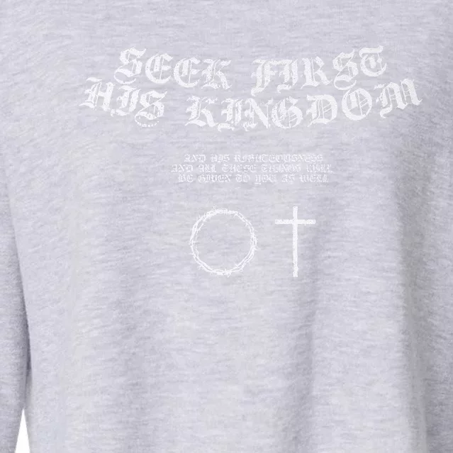 Seek First His Kingdom Premium Cropped Pullover Crew