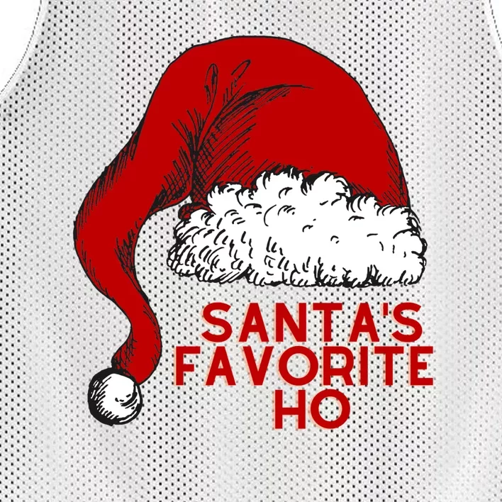 Santas Favorite Ho Funny Christmas Mesh Reversible Basketball Jersey Tank