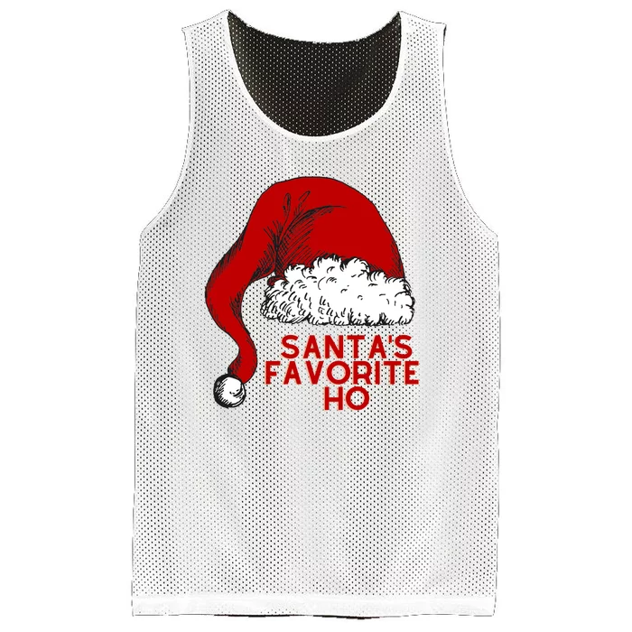 Santas Favorite Ho Funny Christmas Mesh Reversible Basketball Jersey Tank