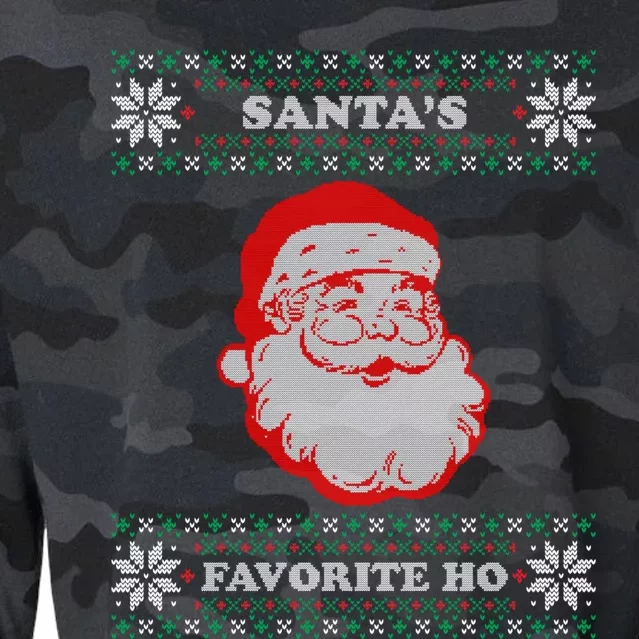 Santas Favorite Ho Inappropriate Ugly Christmas Sweater Gift Cropped Pullover Crew