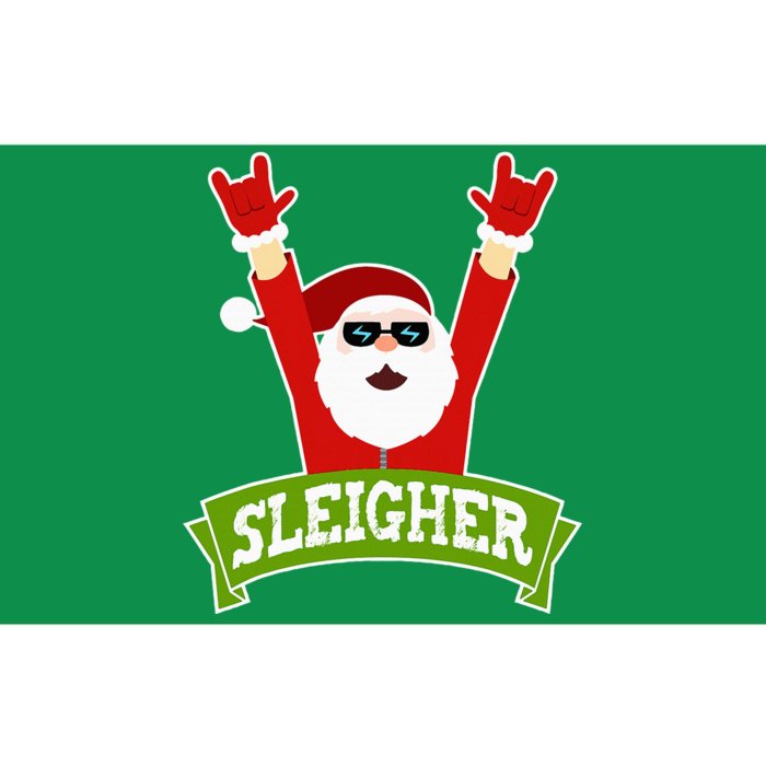 Sleigher Funny Heavy Metal Music Santa Christmas Bumper Sticker