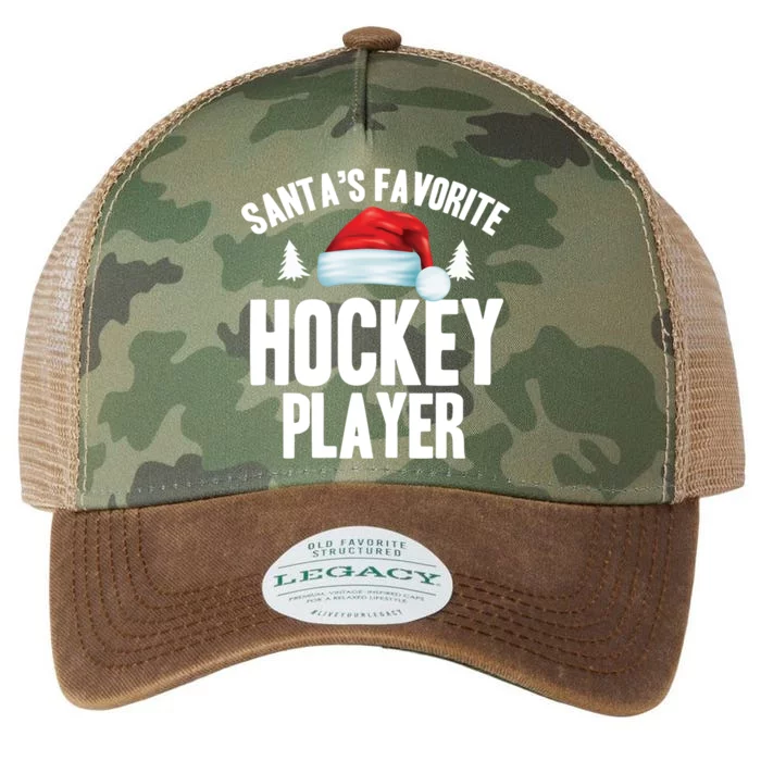 SantaS Favorite Hockey Player Christmas Xmas Santa Hat Gift Cute Gift Legacy Tie Dye Trucker Hat