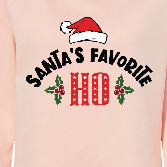 SantaS Favorite Ho Christmas Womens California Wash Sweatshirt