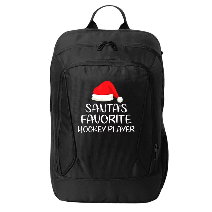 SantaS Favorite Hockey Player Matching Family Xmas Great Gift City Backpack