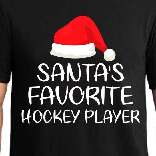 SantaS Favorite Hockey Player Matching Family Xmas Great Gift Pajama Set