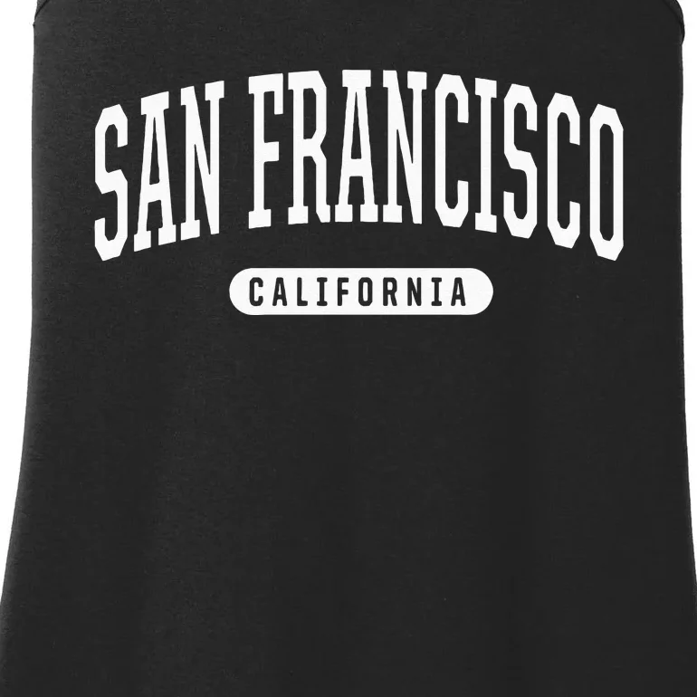 San Francisco Hoodie Swea College University Style Ladies Essential Tank