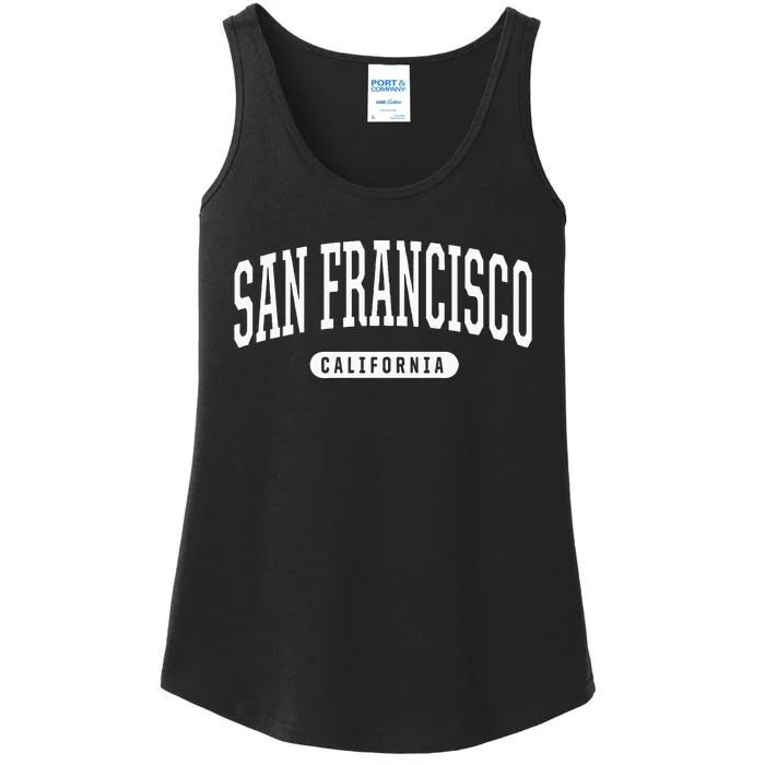 San Francisco Hoodie Swea College University Style Ladies Essential Tank