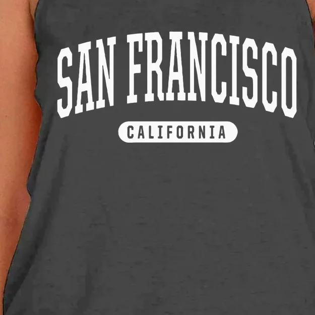 San Francisco Hoodie Swea College University Style Women's Knotted Racerback Tank