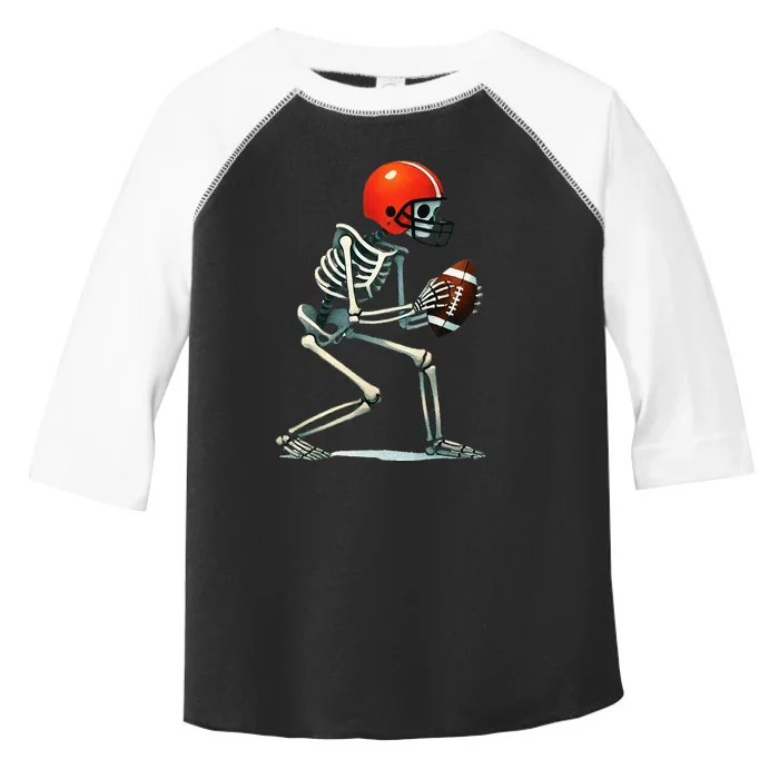 Skeleton Football Halloween Costume Toddler Fine Jersey T-Shirt