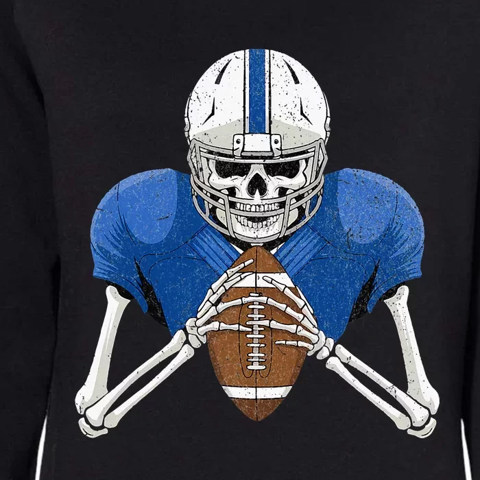 Skeleton Football Halloween Funny Distressed Womens California Wash Sweatshirt