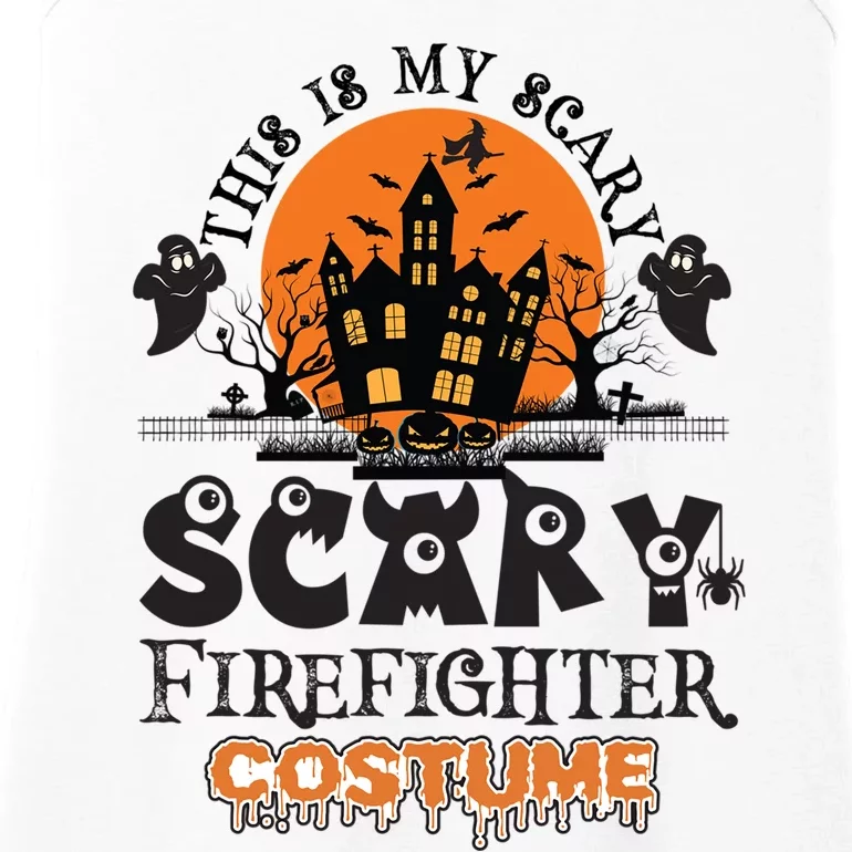 Scary Firefighter Halloween Costume Gift Ladies Essential Tank