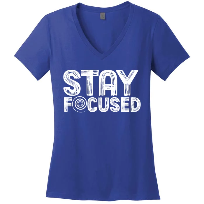 Stay Focused Hypnotic Illusion Hypnosis Gift Women's V-Neck T-Shirt