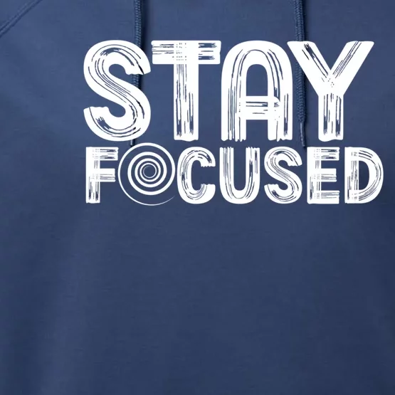 Stay Focused Hypnotic Illusion Hypnosis Gift Performance Fleece Hoodie