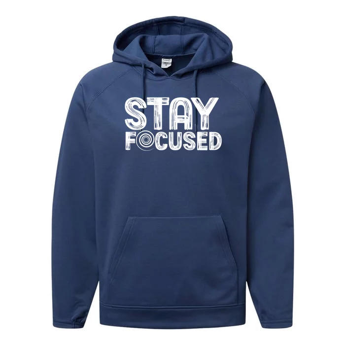 Stay Focused Hypnotic Illusion Hypnosis Gift Performance Fleece Hoodie