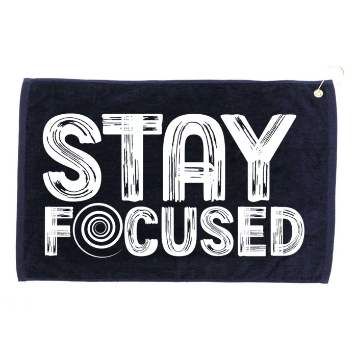 Stay Focused Hypnotic Illusion Hypnosis Gift Grommeted Golf Towel