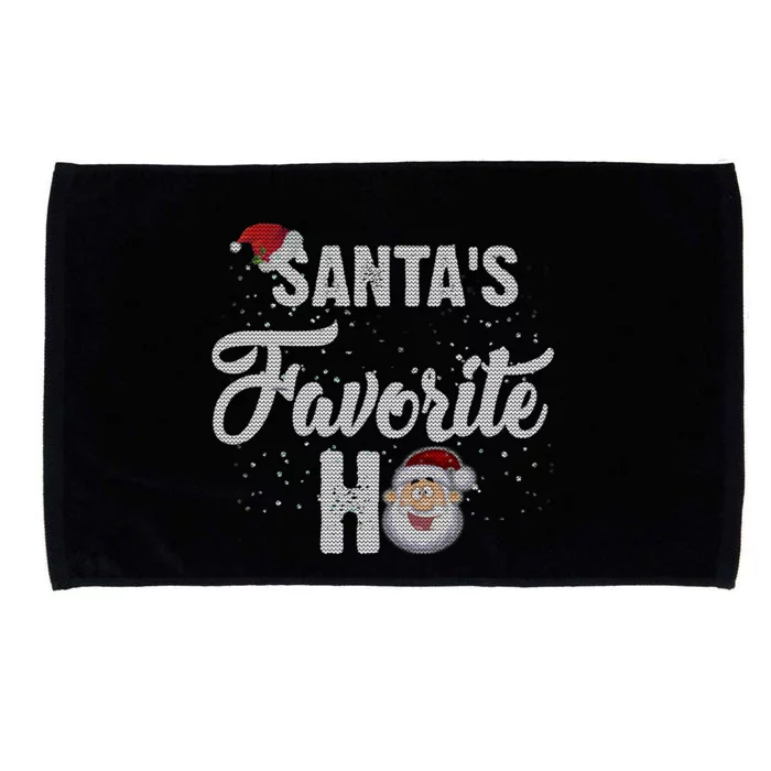 Santas Favorite Ho Funny Christmas Gift Microfiber Hand Towel