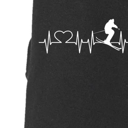 Ski Freestyle Heartbeat Skiing Lover Gift For Skier Doggie 3-End Fleece Hoodie