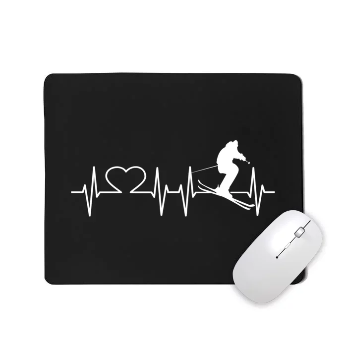 Ski Freestyle Heartbeat Skiing Lover Gift For Skier Mousepad